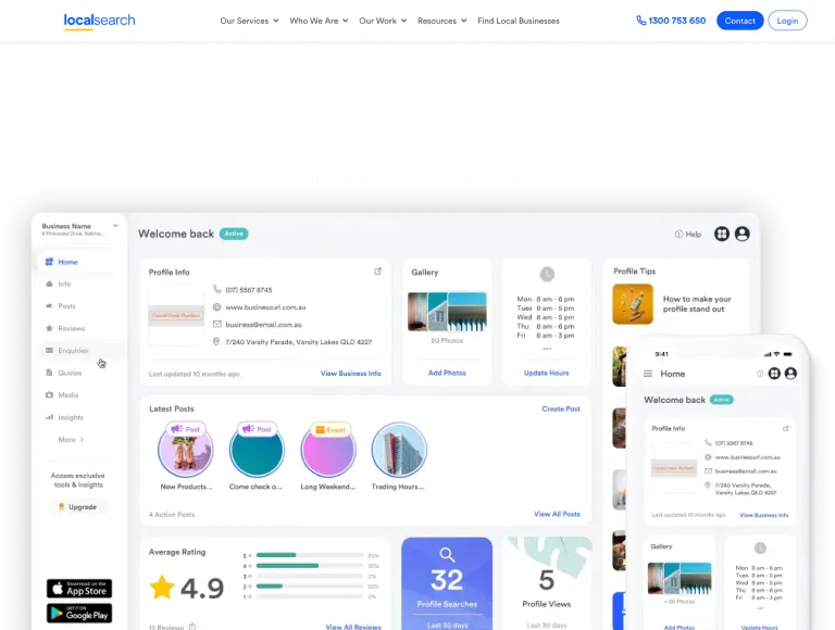 Localsearch business website