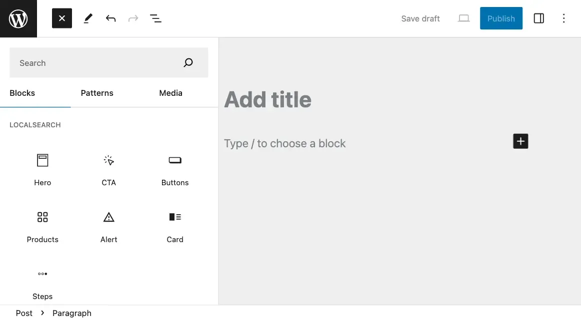 WordPress blocks for Localsearch