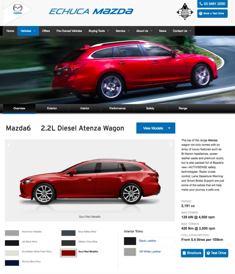 Bendigo Mazda Website